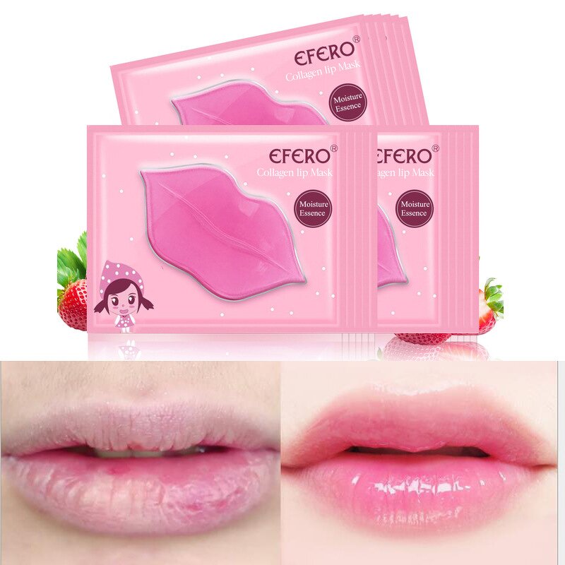 Collagen Lip Mask Manufacturer - HOT SALE Private Label Natural Moisturizing Exfoliating Organic Strawberry Flavor