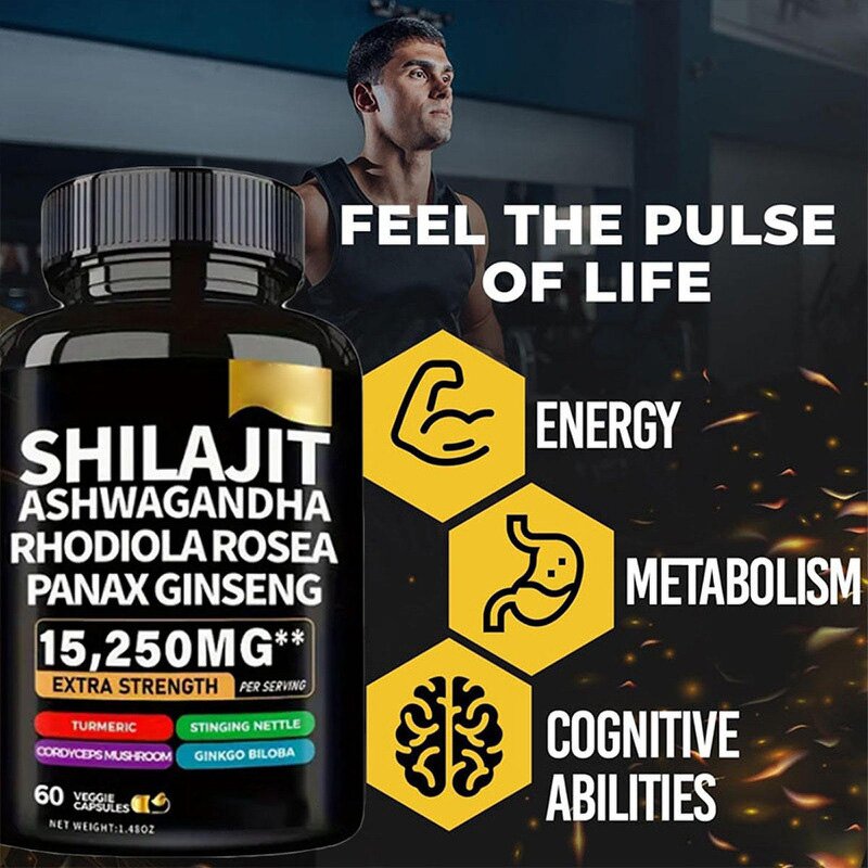 Shilajit Capsule Manufacturer - Himalayan Resin Extract with Ashwagandha & Ginseng