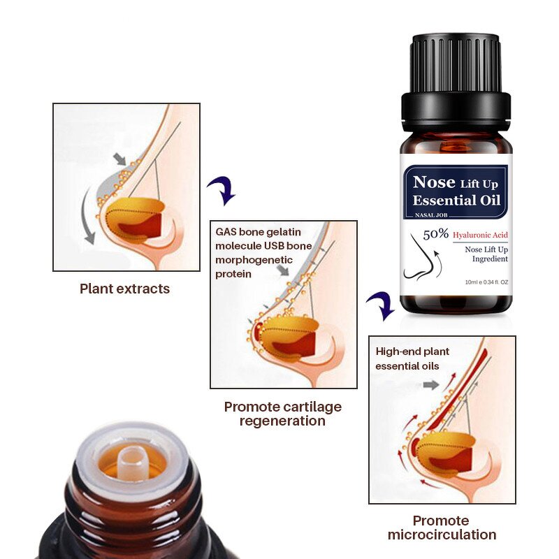 Nose Care Massage Oil Manufacturer - Moisturizing Tightening Beauty Slimming Reduce Narrow Thin Nose Lift up