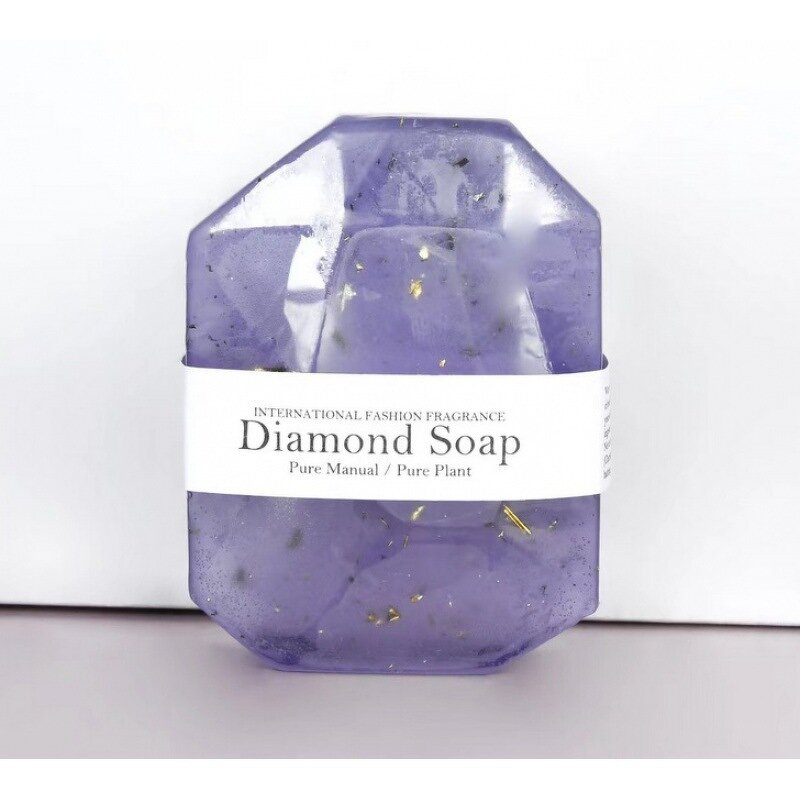 Handmade Soap Manufacturer - Diamond Shape Gem Bath Cleansing with Gold Foil Essential Oil