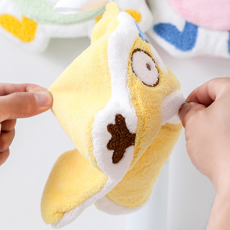 Hand Towel Manufacturer - Cartoon Coral Fleece Cute Small Hanging Type