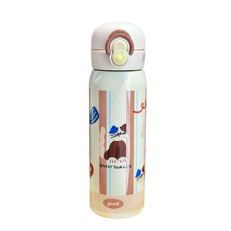 Straw Cup Manufacturer - Cute Student Stainless Steel Vacuum Dual Drinking