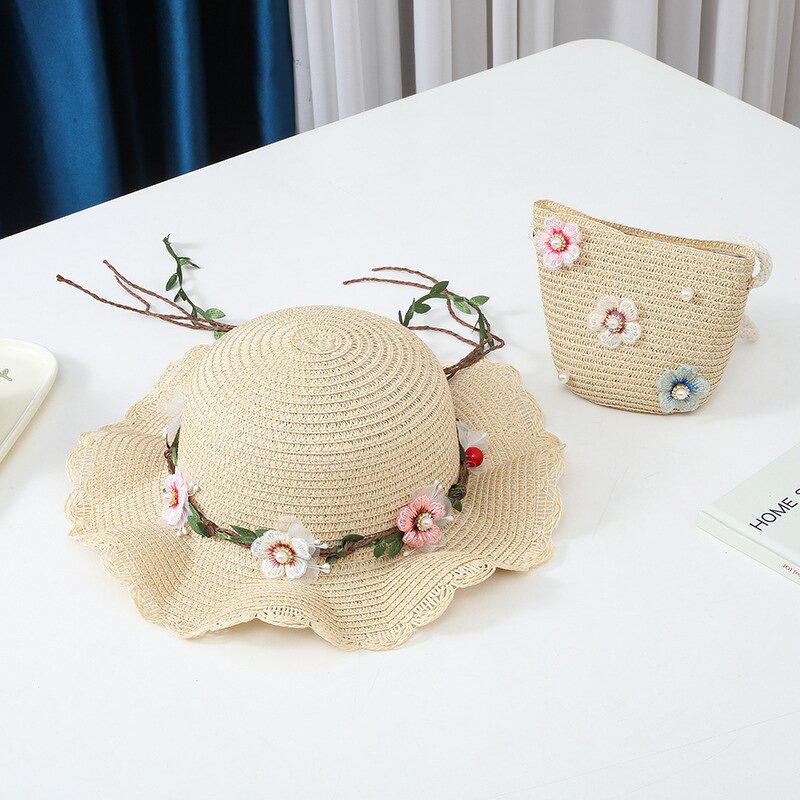 Sunscreen Kit Manufacturer - Summer Parent-Child with Straw Bucket Hat