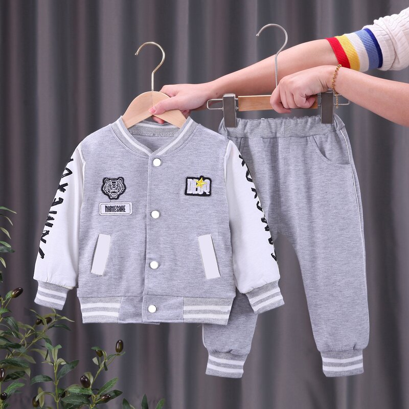 Children's Suit Manufacturer - Boy's Baseball Casual Two-Piece Polyester/Cotton