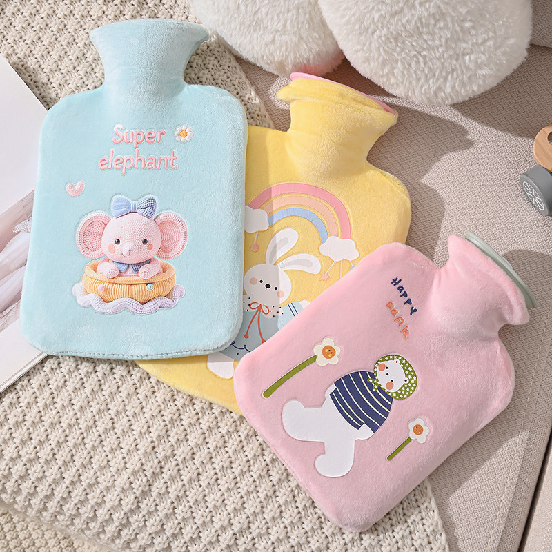 Hot Water Bottle Manufacturer - Winter Cartoon Velvet Fabric Bedding PVC Thickened