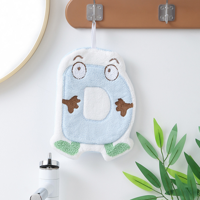 Hand Towel Manufacturer - Cartoon Coral Fleece Cute Small Hanging Type
