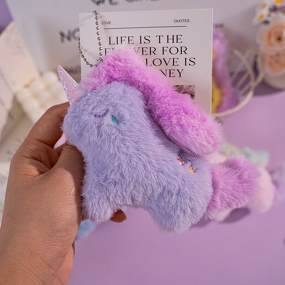 Plush Keychain Manufacturer - Cute Cartoon Rainbow Unicorn Doll Pendant