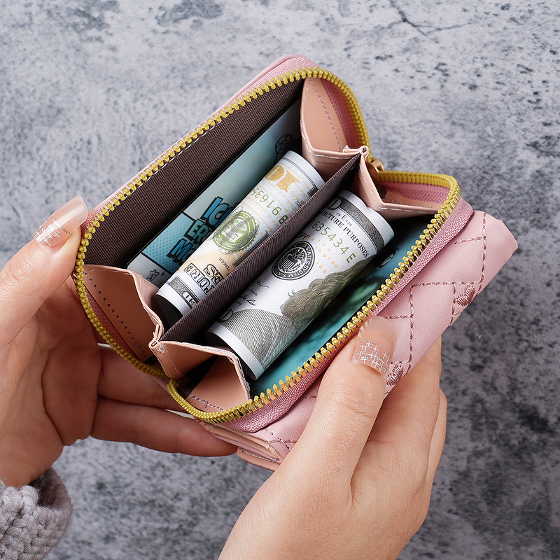 Wallet Manufacturer - Women's Multi Card Slot Money Clip PU Coin Purse