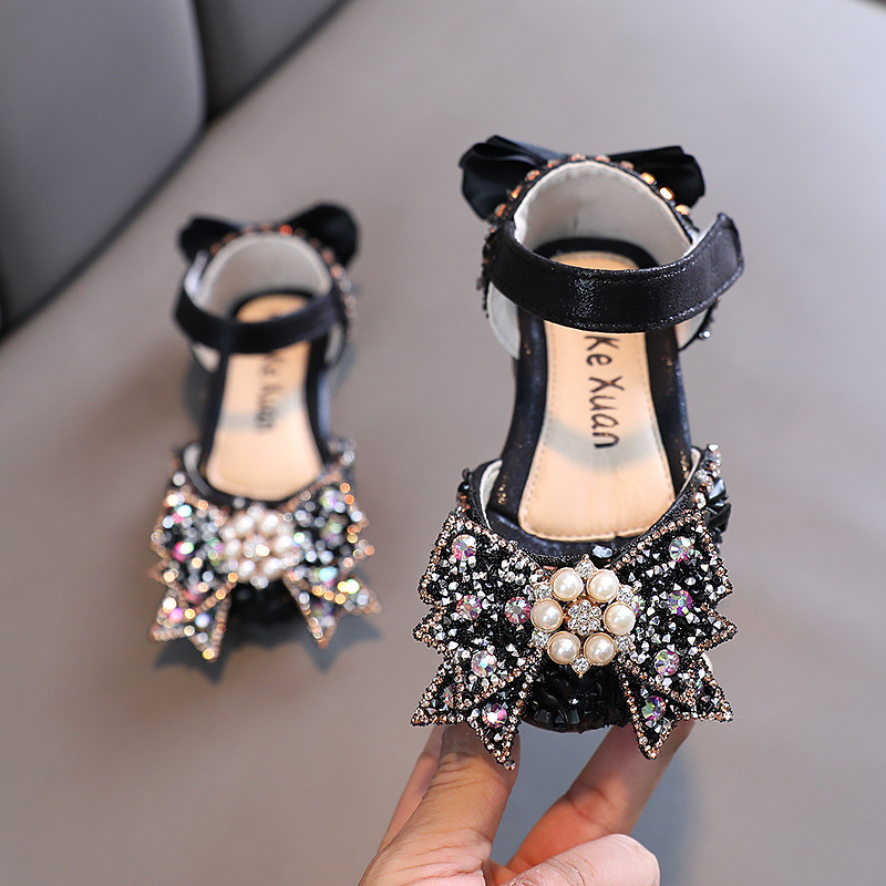 Girls Sandals Manufacturer - Korean Style Rhinestone Soft Sole