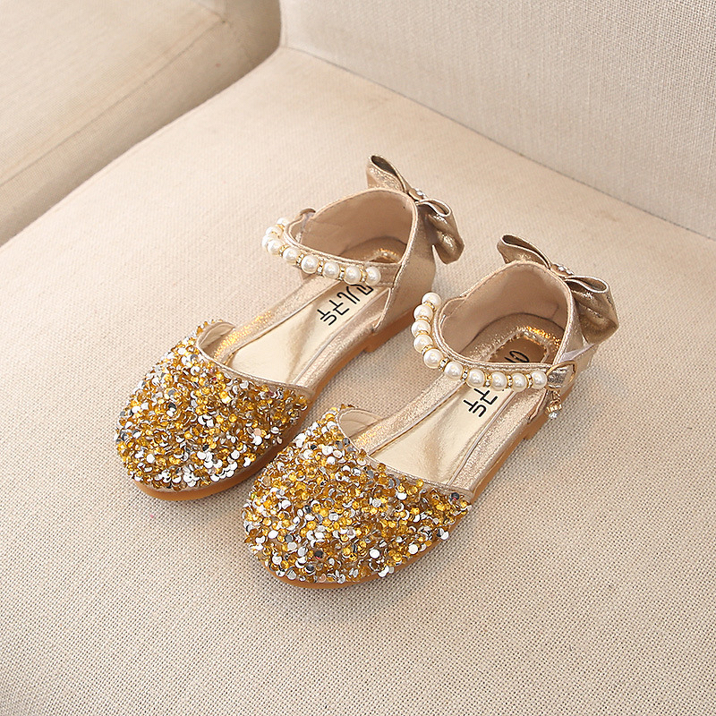 Girls Dance Shoes Manufacturer - Korean Style Princess Leather Sequin