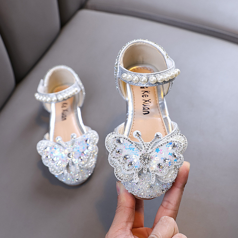 Baby Girls Shoes Manufacturer - Princess Diamond Leather Single Dance