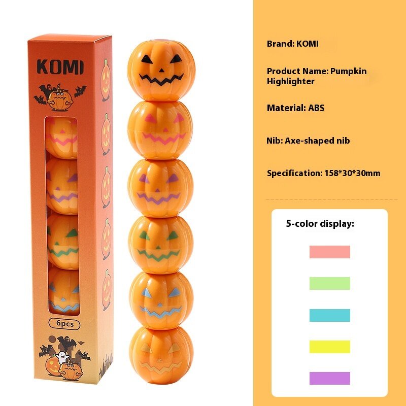 Highlighter Set Manufacturer - Creative Halloween Pumpkin for Students
