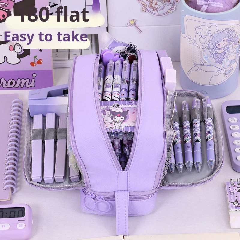 Pencil Case Manufacturer - Japanese Style Four-layer Solid Color