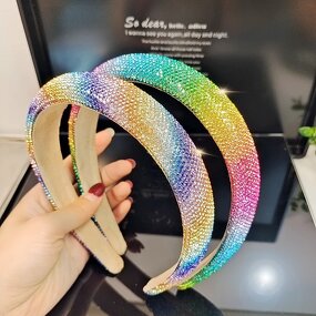 Headbands Manufacturer - Finestyle Rainbow Sweet Sequin Printed Heart Mermaid