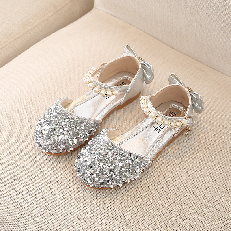 Girls Dance Shoes Manufacturer - Korean Style Princess Leather Sequin