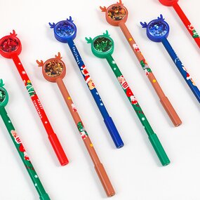 Gel Pens Manufacturer - Creative Christmas Elk Sequined Heart Signature