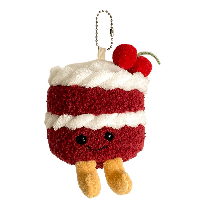 Plush Pendant Manufacturer - Fun Cherry Gradient Cake Birthday Gift