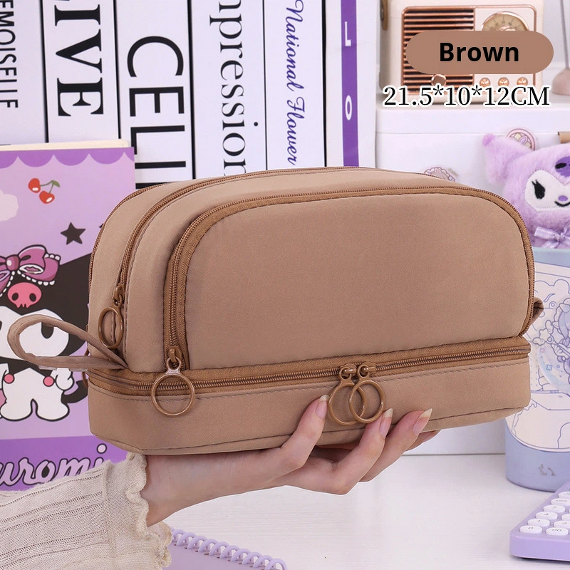 Pencil Case Manufacturer - Japanese Style Four-layer Solid Color