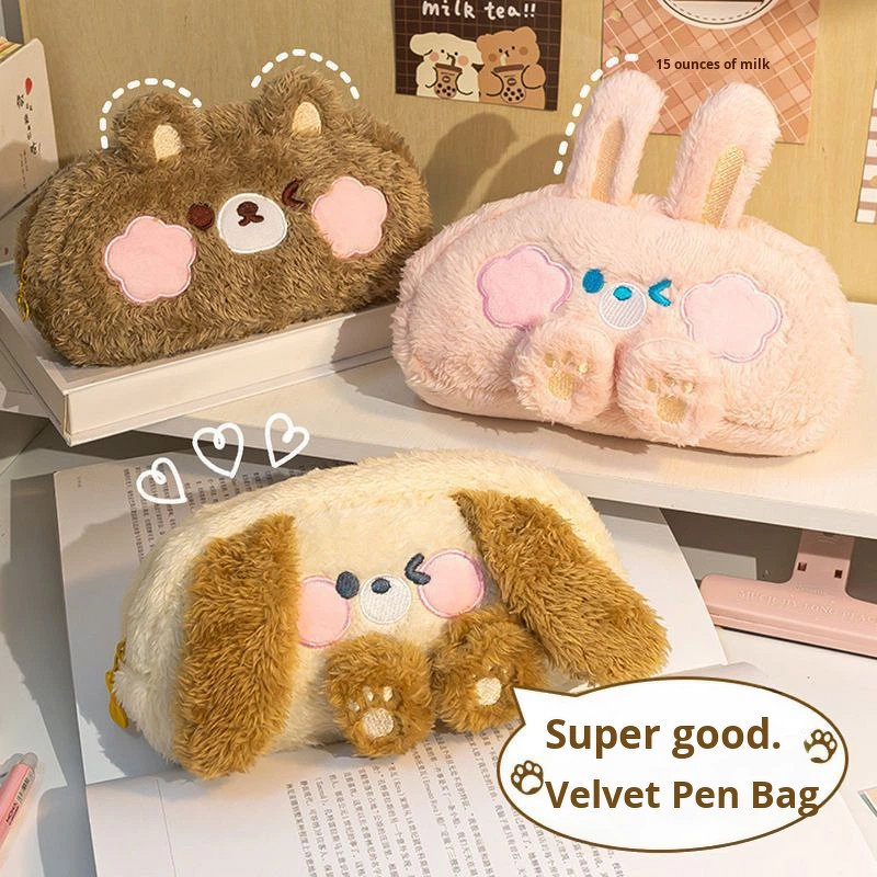 Pencil Case Manufacturer - Plush Blush Large Capacity for Students