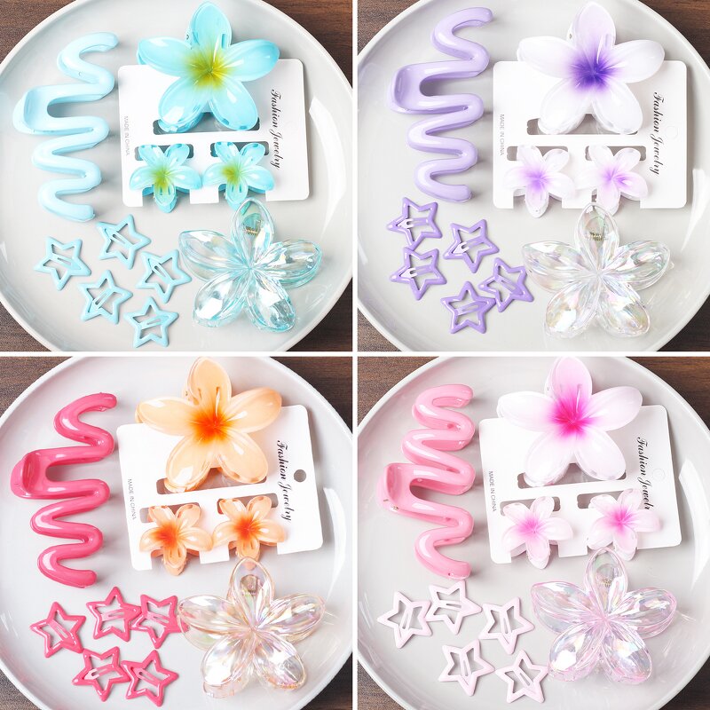 Hair Accessories Manufacturer - Summer Sweet Powder Cream Grab Clip Shark