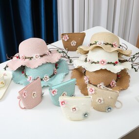 Sunscreen Kit Manufacturer - Summer Parent-Child with Straw Bucket Hat