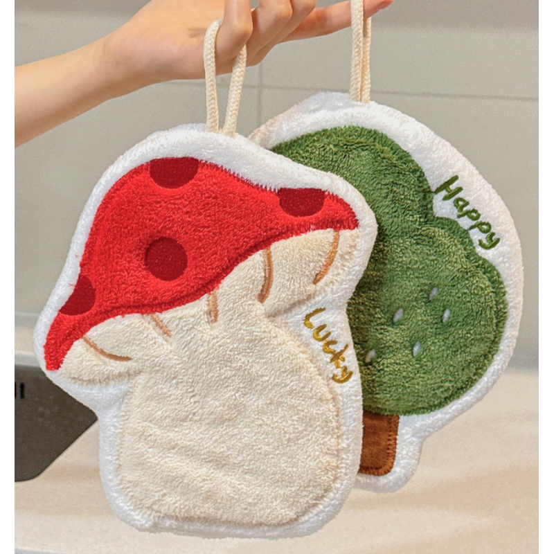 Hand Towel Manufacturer - Cute Coral Velvet Kitchen Bathroom Super Absorbent