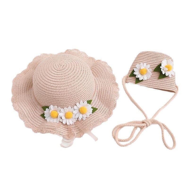 Bucket Hat Manufacturer - Korean Style Baby Girls Woven Straw Sunshade
