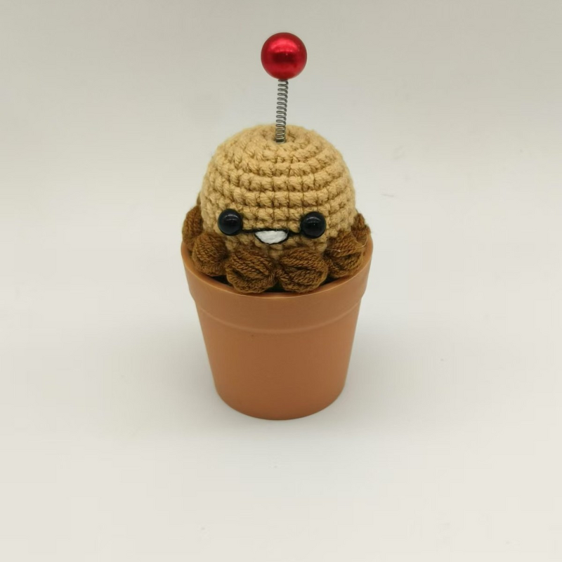 Crochet Potted Plant Manufacturer - Handmade Mini Sunflower Yarn Minimalist