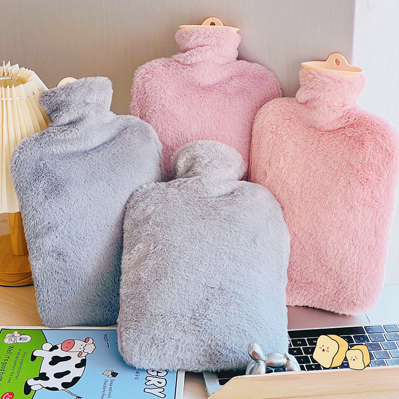 Hot Water Bottle Manufacturer - 2000ml Korean-style Gradient Plush Removable Fabric