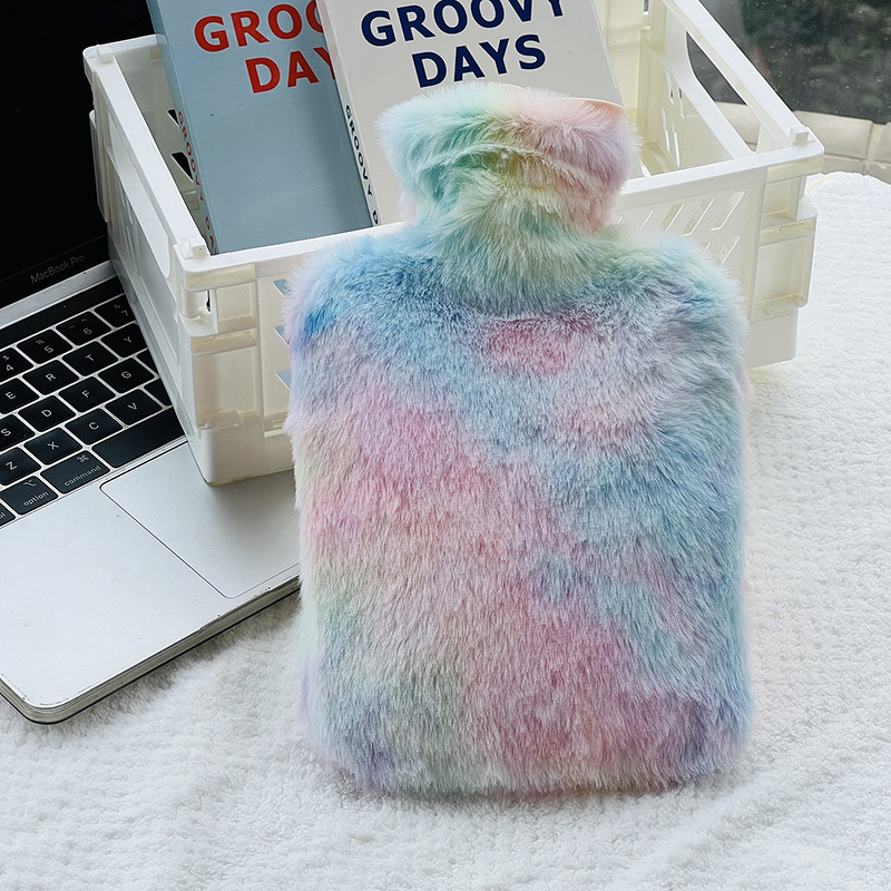 Hot Water Bottle Manufacturer - 2000ml Korean-style Gradient Plush Removable Fabric