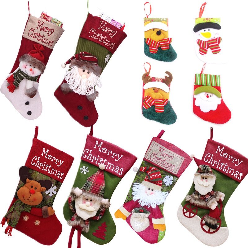 Gift Bags Manufacturer - Cartoon Christmas Stockings Large & Small Candy