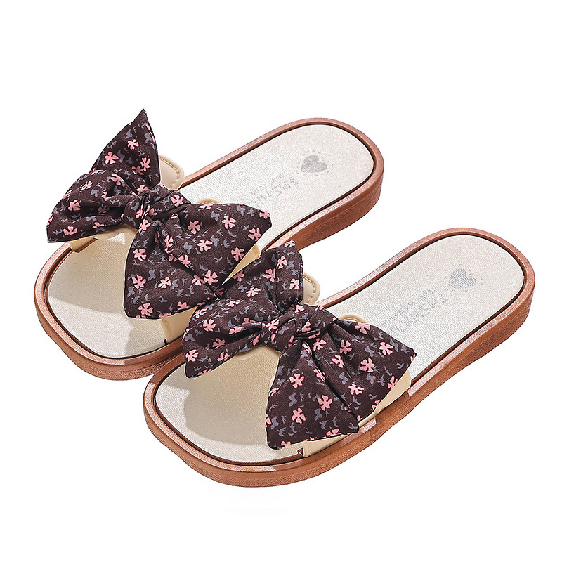 Children's Flip-flops Manufacturer - Girls' Princess Floral Bowknot Casual