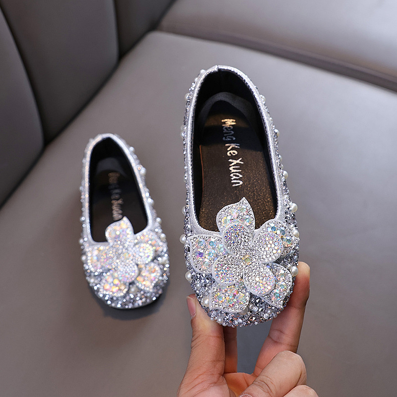 Baby Girls Shoes Manufacturer - Princess Diamond Leather Single Dance