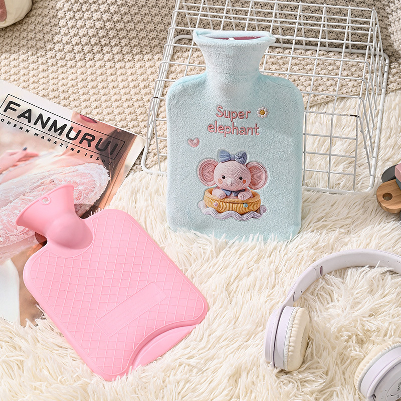 Hot Water Bottle Manufacturer - Winter Cartoon Velvet Fabric Bedding PVC Thickened