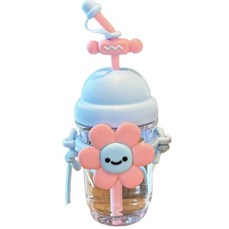 Water Cup Manufacturer - Sunflower Large Capacity Straw Cute PC