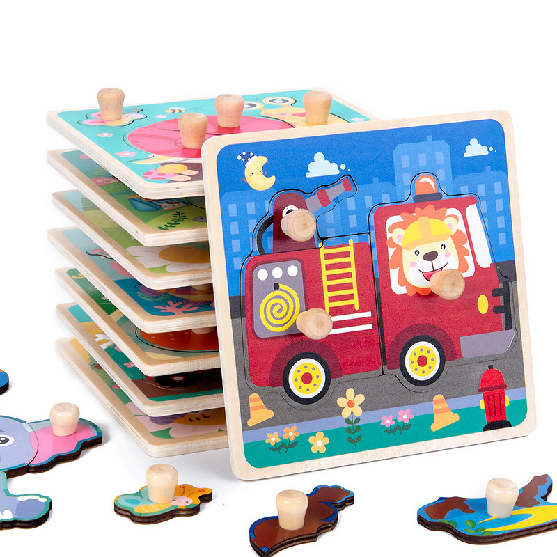 Wooden Puzzle Manufacturer - 3D Stereoscopic Peg Handheld Children's Toy