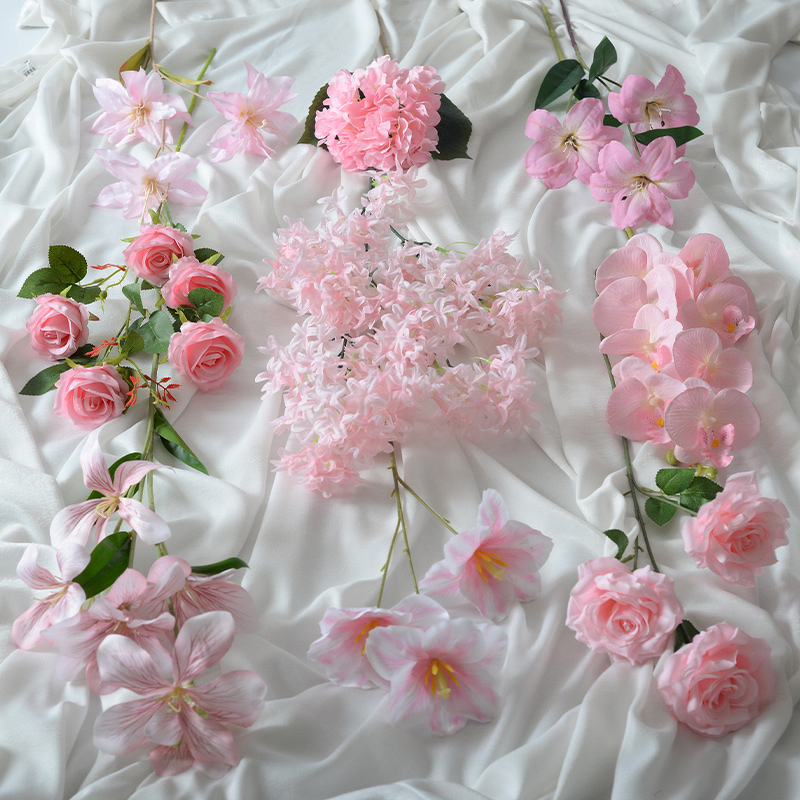 Artificial Flowers Manufacturer - Pink Series Wedding Candy Color Home Decor