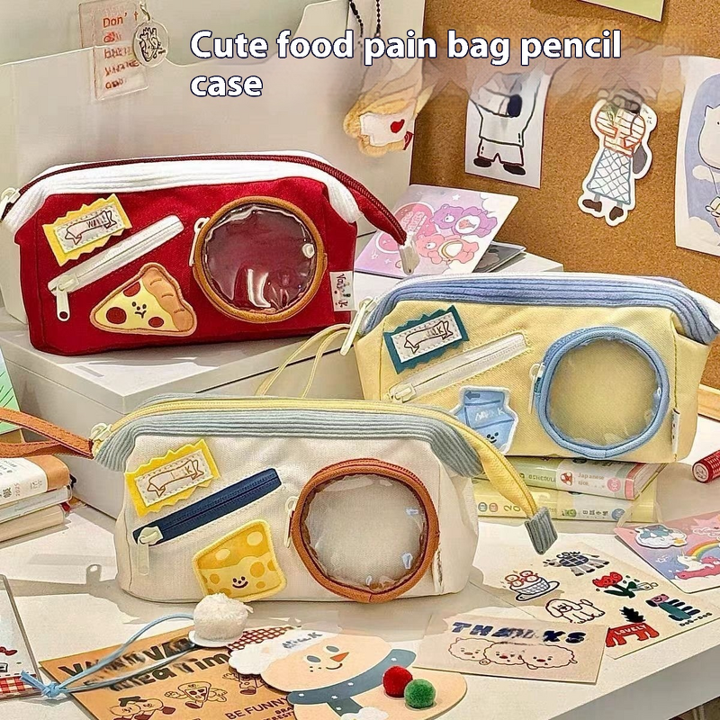 Pencil Case Manufacturer - Cartoon Cheese Large Capacity Pen Bag