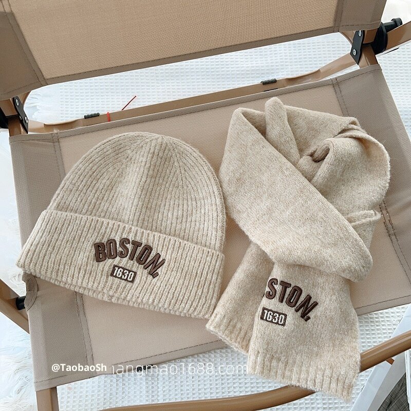 Children's Scarf Set Manufacturer - Korean Printed Pattern Solid Color Winter