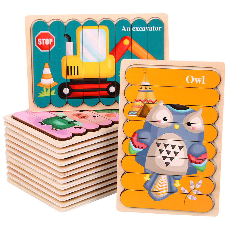 Wooden Puzzle Manufacturer - Creative Strip Cartoon Educational Toy