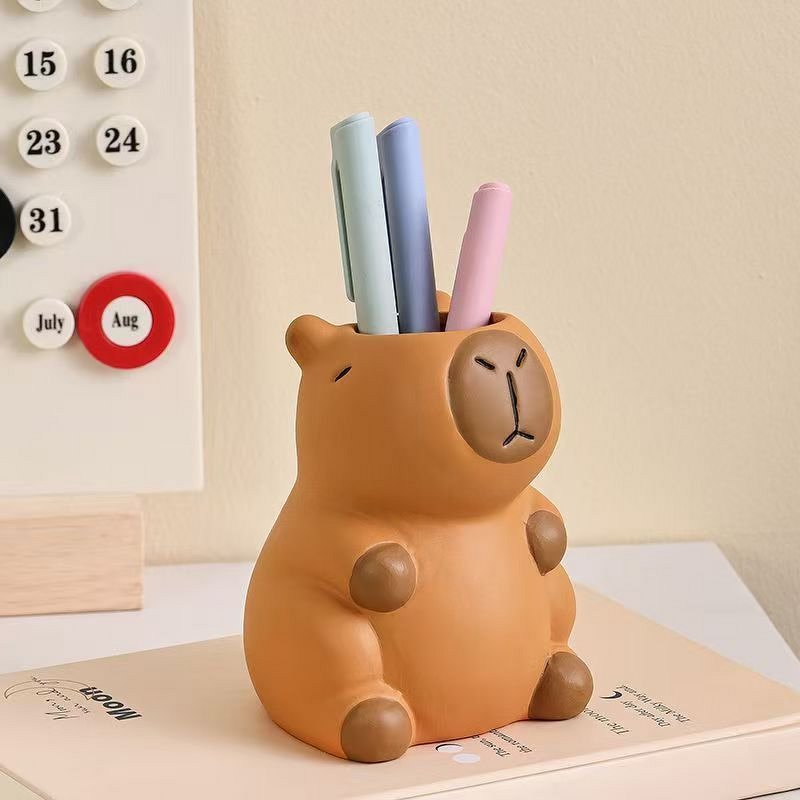 Pen Holder Manufacturer - Capybara Cute Cartoon Makeup Brush Holder