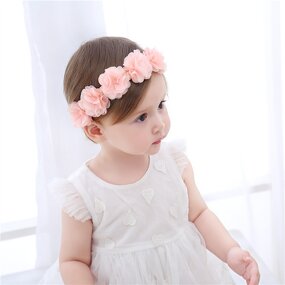 Hair Band Manufacturer - Korean Version Children's Five-Color Flower Nylon