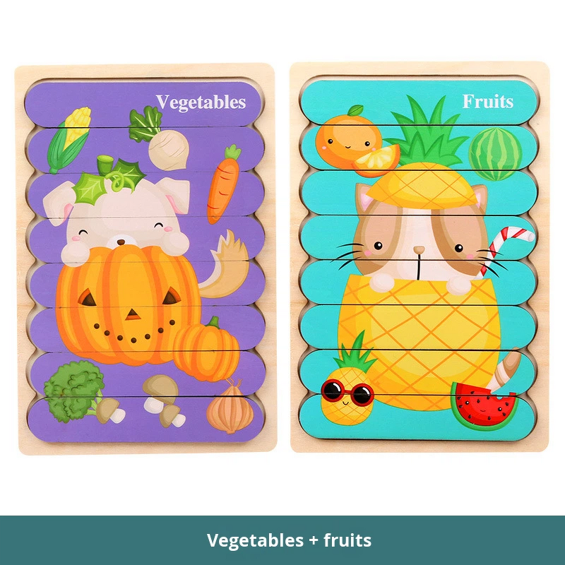 Wooden Puzzle Manufacturer - Creative Strip Cartoon Educational Toy