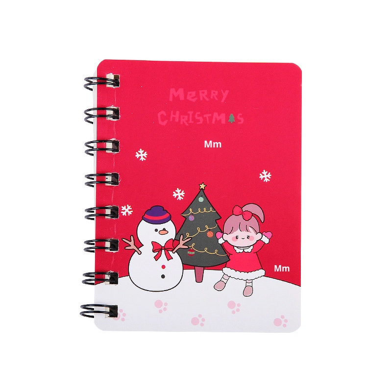 Notebook Manufacturer - Christmas Printed Leather Cover Side Flip Coil