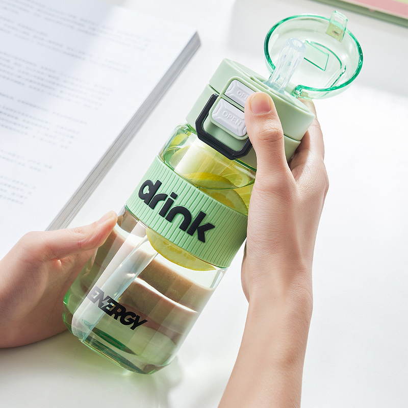 Straw Cup Manufacturer - PC Double Drinking for Outdoor One-Key Pop-up