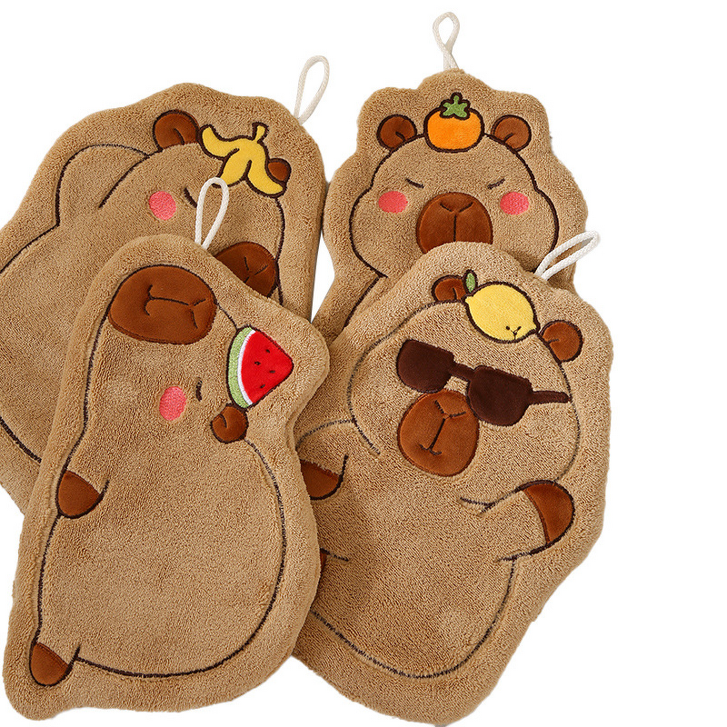 Hand Towel Manufacturer - Capybara Cartoon Cute Absorbent Hangable Thickened