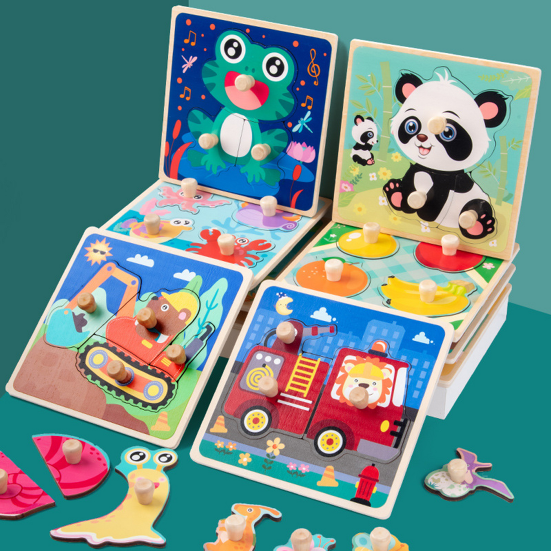 Wooden Puzzle Manufacturer - 3D Stereoscopic Peg Handheld Children's Toy