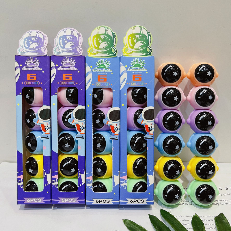 Highlighter Pen Manufacturer - Spaceman 6-Color Creative Marker for Kids