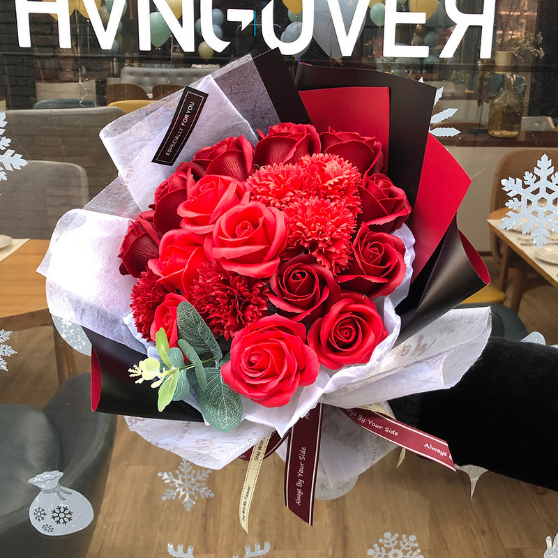 Artificial Flower Bouquet Manufacturer - Valentine's Day Creative Rose Carnation