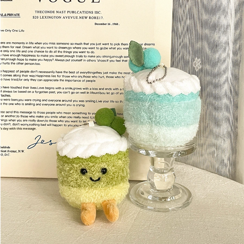 Plush Pendant Manufacturer - Fun Cherry Gradient Cake Birthday Gift